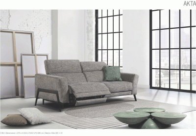 Living Room Furniture Reclining and Sliding Seats Sets Akta Sofa w/Recliner