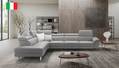 Living Room Furniture Reclining and Sliding Seats Sets Denver LEFT Sectional w/1 Electric Recliner