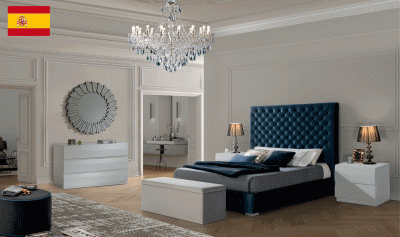 Bedroom Furniture Beds with storage Leonor Blue Bedroom w/ storage, M152, C152, E100