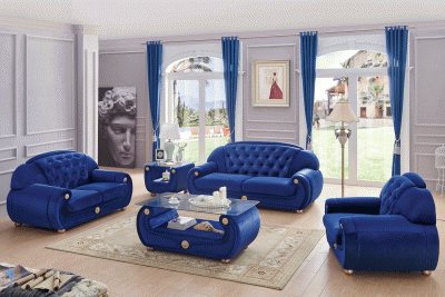 Clearance Living Room Giza Fabric in Dark Blue
